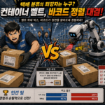 인간 로봇 택배 대결
