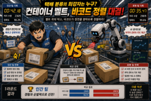 인간 로봇 택배 대결